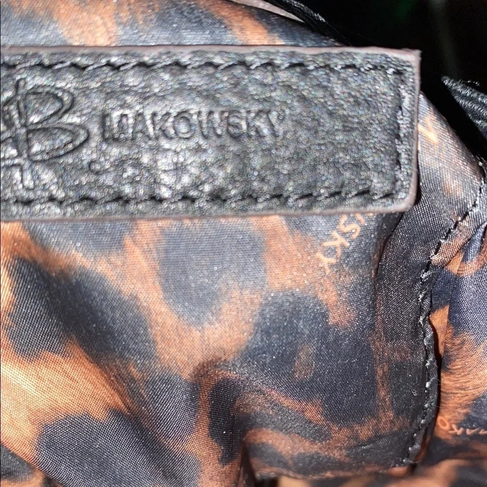 B Malcowsky black leather hobo bag